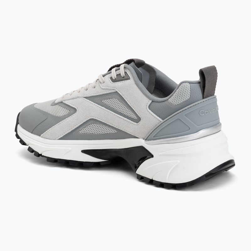 Scarpe da uomo Calvin Klein HM0HM02220 Hike Runner Stripe Mix Nylon Suede light grey/granite grey 3