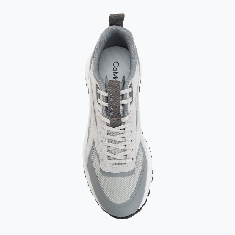 Scarpe da uomo Calvin Klein HM0HM02220 Hike Runner Stripe Mix Nylon Suede light grey/granite grey 5
