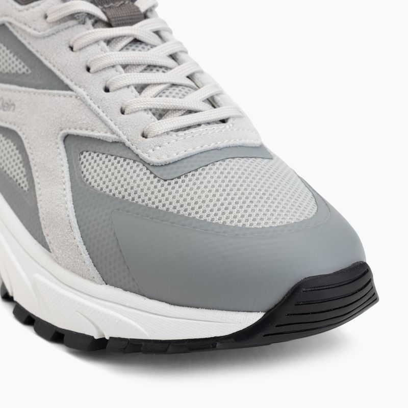 Scarpe da uomo Calvin Klein HM0HM02220 Hike Runner Stripe Mix Nylon Suede light grey/granite grey 7