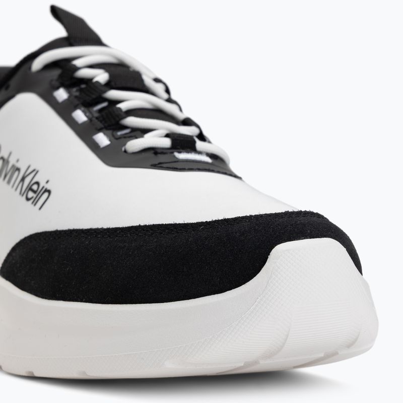 Scarpe da uomo Calvin Klein HM0HM02342 Light Eva Runn Essential Laceup Nylon Suede black/bright white 7