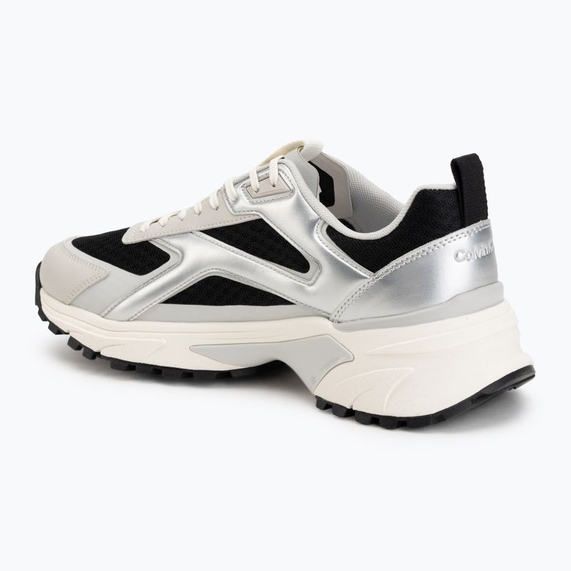 Scarpe da uomo Calvin Klein HM0HM02341 Hike Runner Stripe Met Mix black/silver/light grey 3