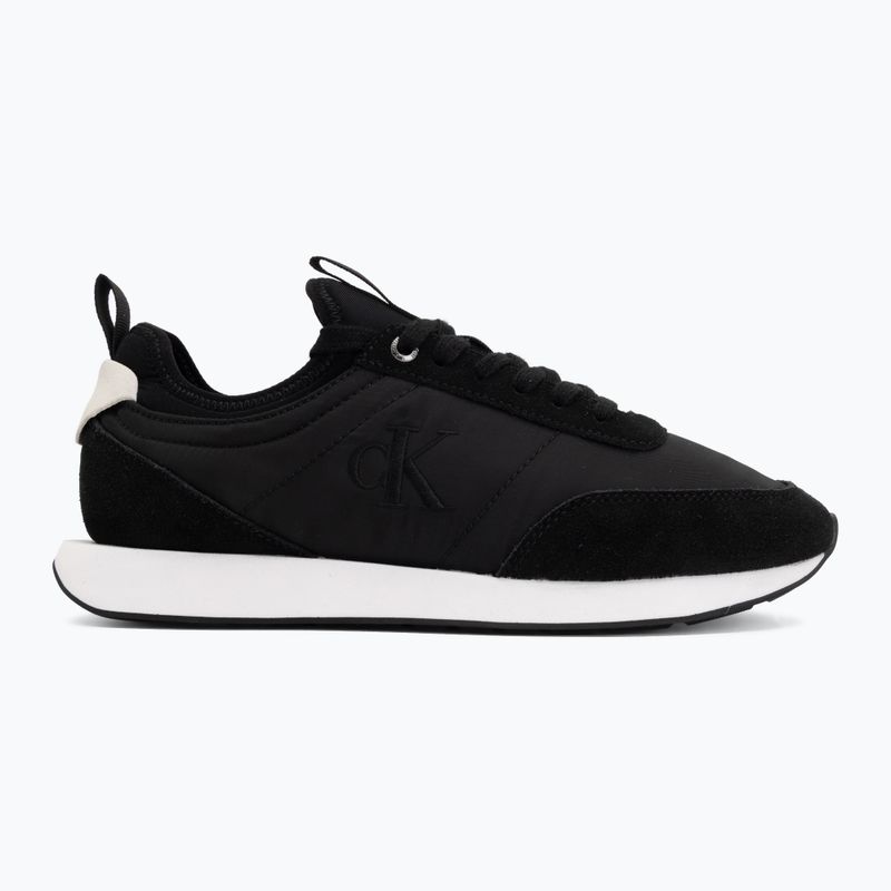 Scarpe da uomo Calvin Klein YM0YM01414 Retro Runner Sock Laceup Mix matte black/bright white 2