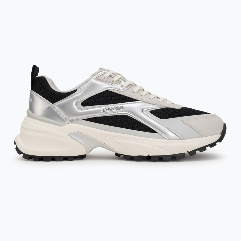 Scarpe da donna Calvin Klein HW0HW03140 Hike Run Stripe Mesh Met black/silver/light grey 2