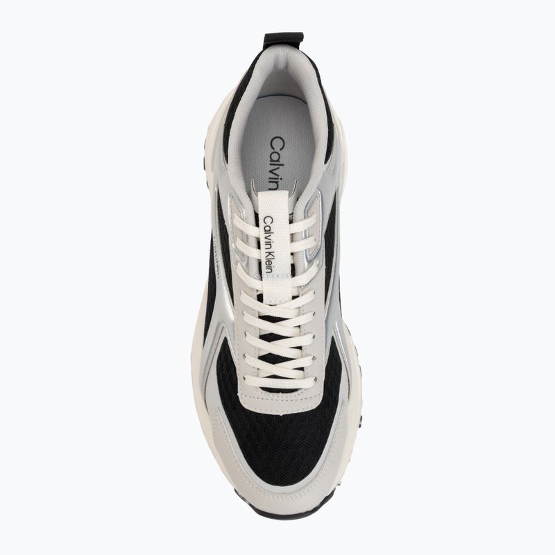 Scarpe da donna Calvin Klein HW0HW03140 Hike Run Stripe Mesh Met black/silver/light grey 5