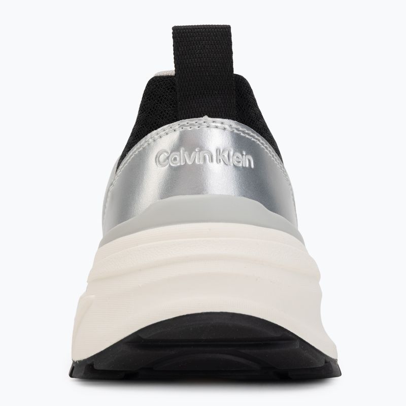 Scarpe da donna Calvin Klein HW0HW03140 Hike Run Stripe Mesh Met black/silver/light grey 6