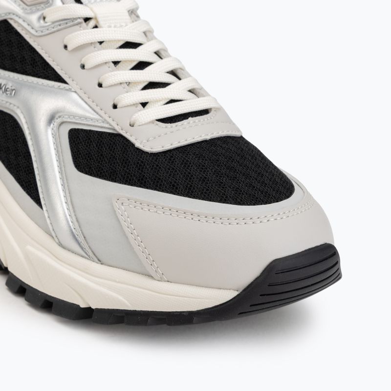 Scarpe da donna Calvin Klein HW0HW03140 Hike Run Stripe Mesh Met black/silver/light grey 7