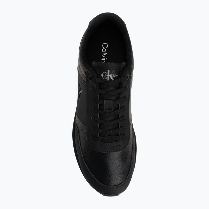 Scarpe da uomo Calvin Klein HM0HM02447 Retro Run Lace Band triple black 5