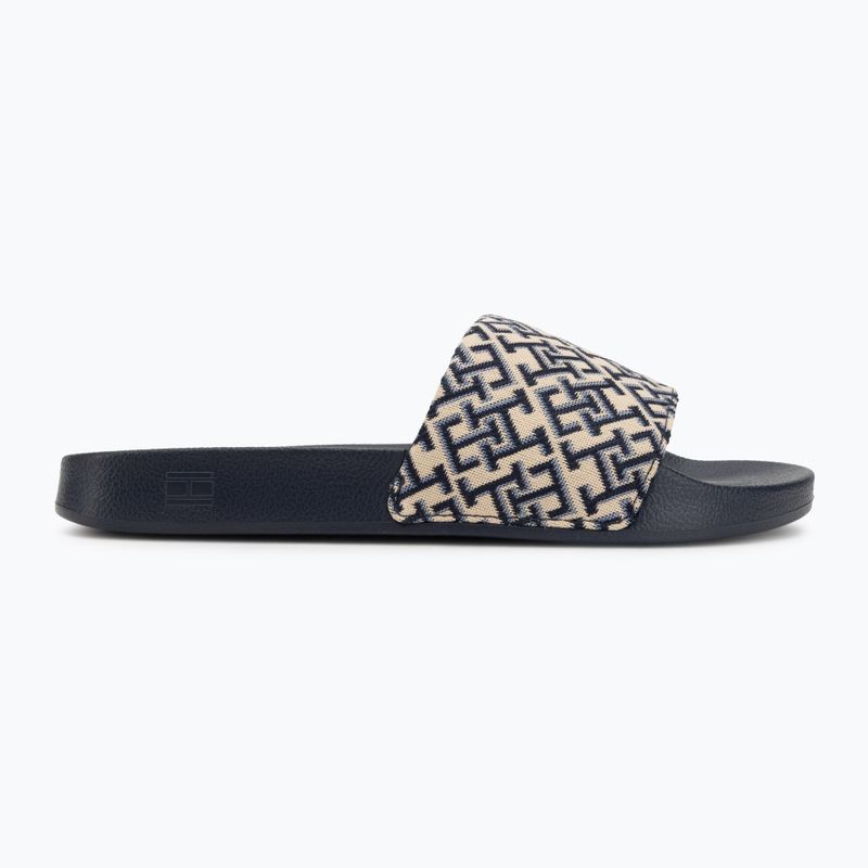 Ciabatte da donna Tommy Hilfiger Monogram space blue 2