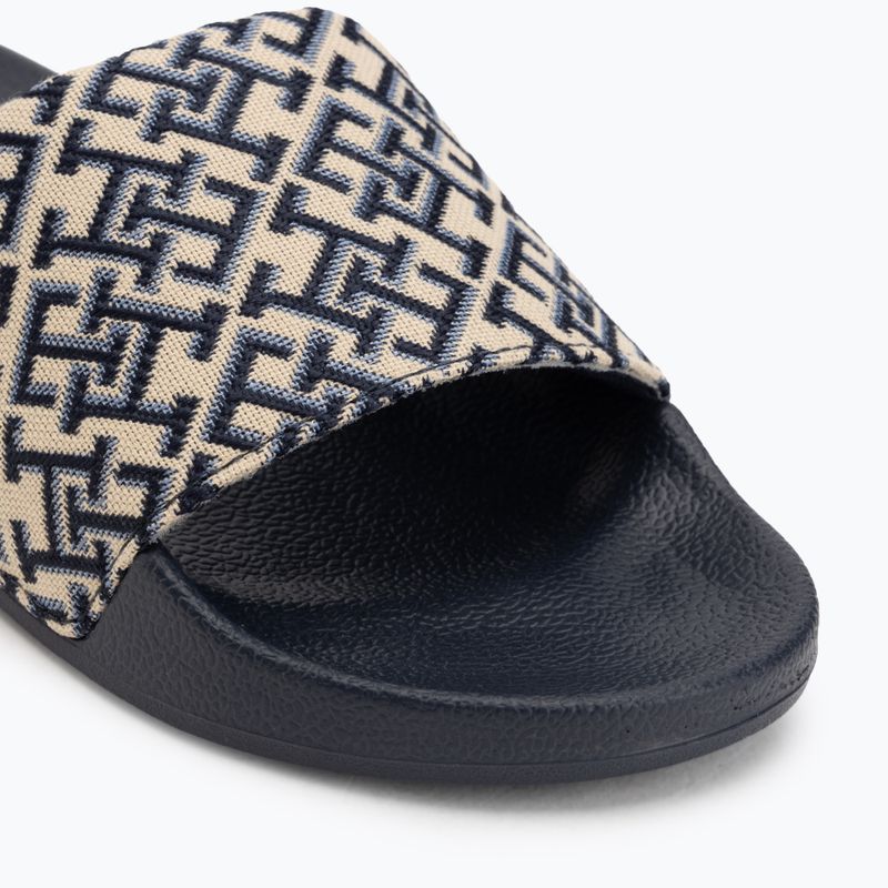 Ciabatte da donna Tommy Hilfiger Monogram space blue 7