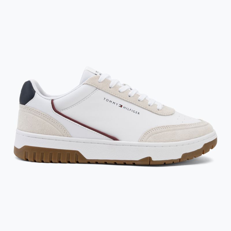 Scarpe da uomo Tommy Hilfiger Basket Core Leather Suede Mix rwb 2