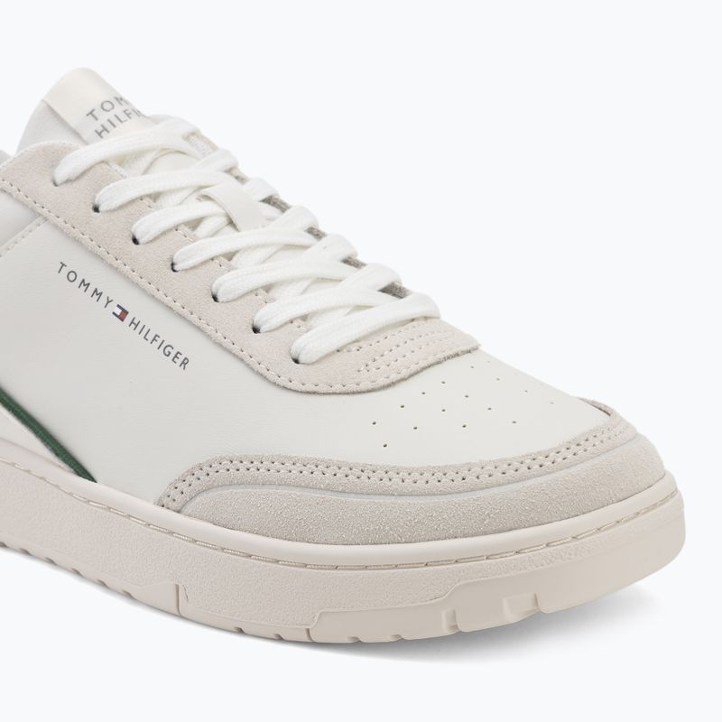 Scarpe da uomo Tommy Hilfiger Basket Core Leather Suede Mix ecru/street green 7