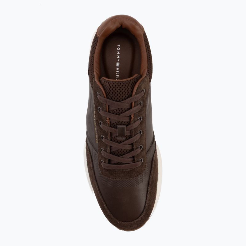 Scarpe da uomo Tommy Hilfiger Runner Suede Mix cocoa tracksuits 5