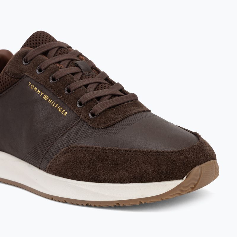 Scarpe da uomo Tommy Hilfiger Runner Suede Mix cocoa tracksuits 7
