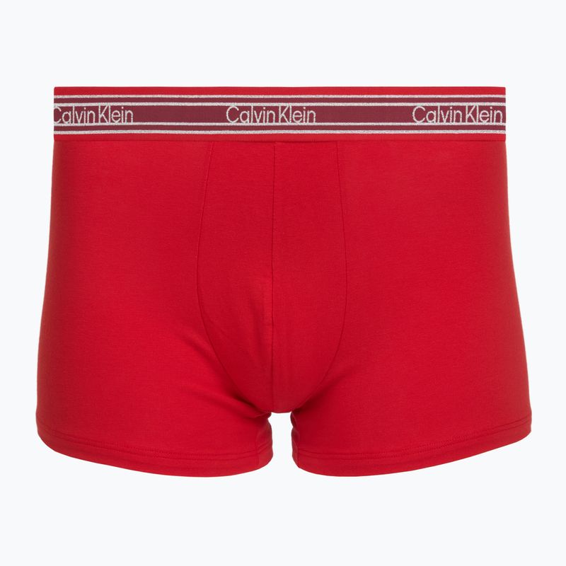 Boxer da uomo Calvin Klein LV00NB4615 Trunk black/established red/goji berry 2