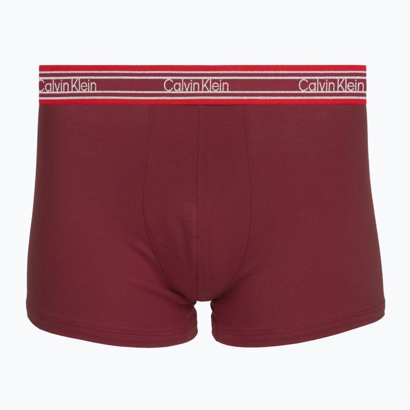 Boxer da uomo Calvin Klein LV00NB4615 Trunk black/established red/goji berry 3