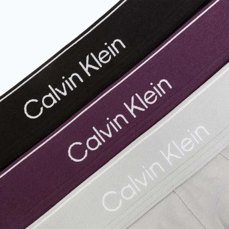 Boxer da uomo Calvin Klein LV00NB4394 Brief black/harbor mist/dark purple w/ dt 6