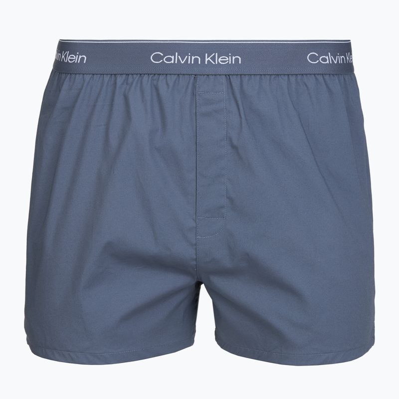 Boxer da uomo Calvin Klein LV00NB4727 Boxer Slim black/prep emblem goji berry/grisai 5