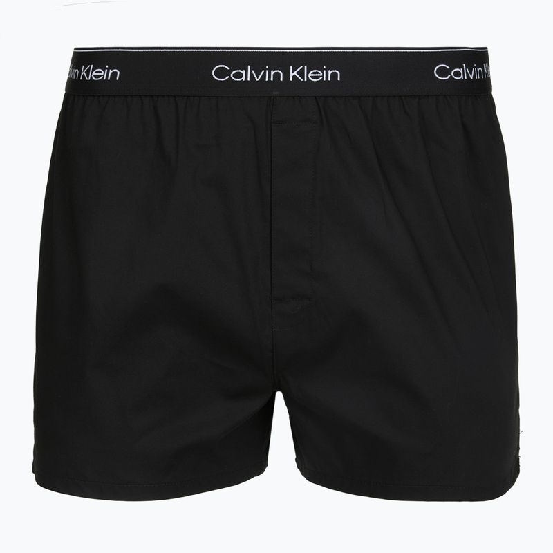 Boxer da uomo Calvin Klein LV00NB4727 Boxer Slim black/prep emblem goji berry/grisai 6
