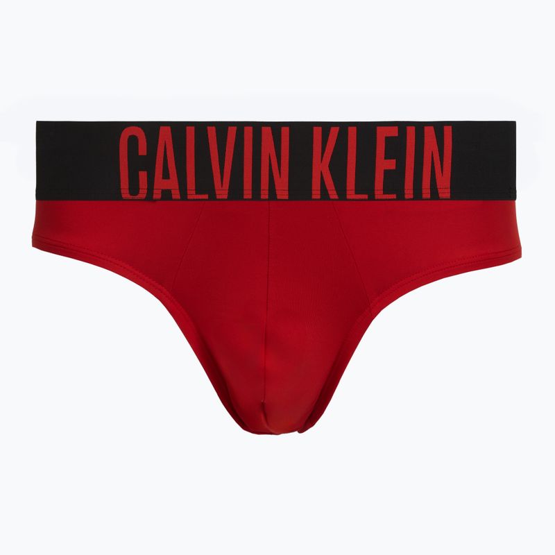 Slip da uomo Calvin Klein 000NB3610A Hip Brief black/goji berry/aqua blue 3