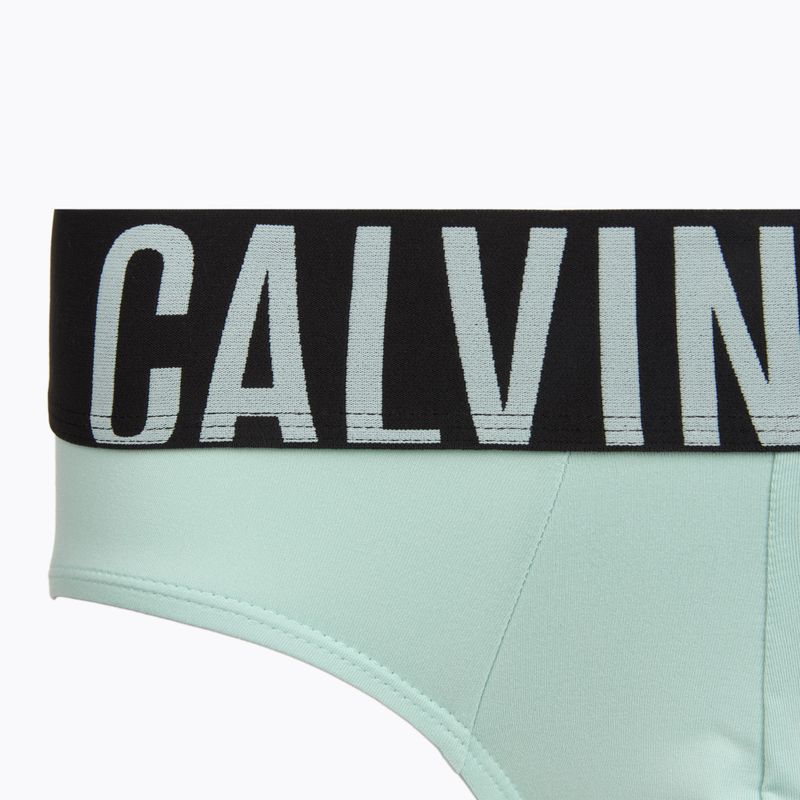 Slip da uomo Calvin Klein 000NB3610A Hip Brief black/goji berry/aqua blue 6