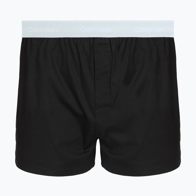 Boxer da uomo Calvin Klein LV00NB4267 Boxer Slim black bodies w/ poseidon blue/plein 2