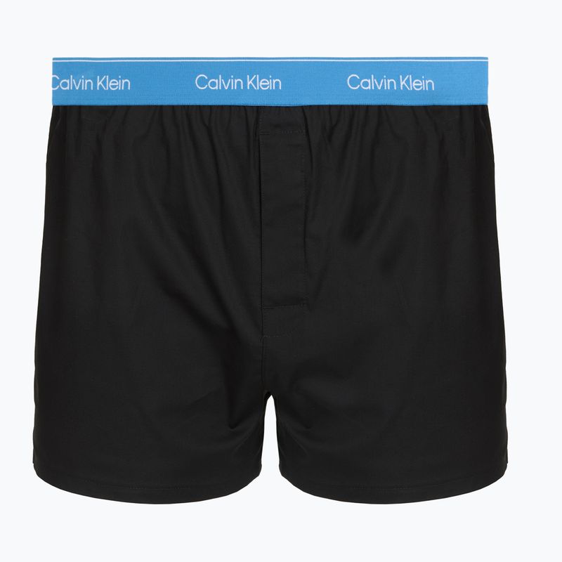 Boxer da uomo Calvin Klein LV00NB4267 Boxer Slim black bodies w/ poseidon blue/plein 3
