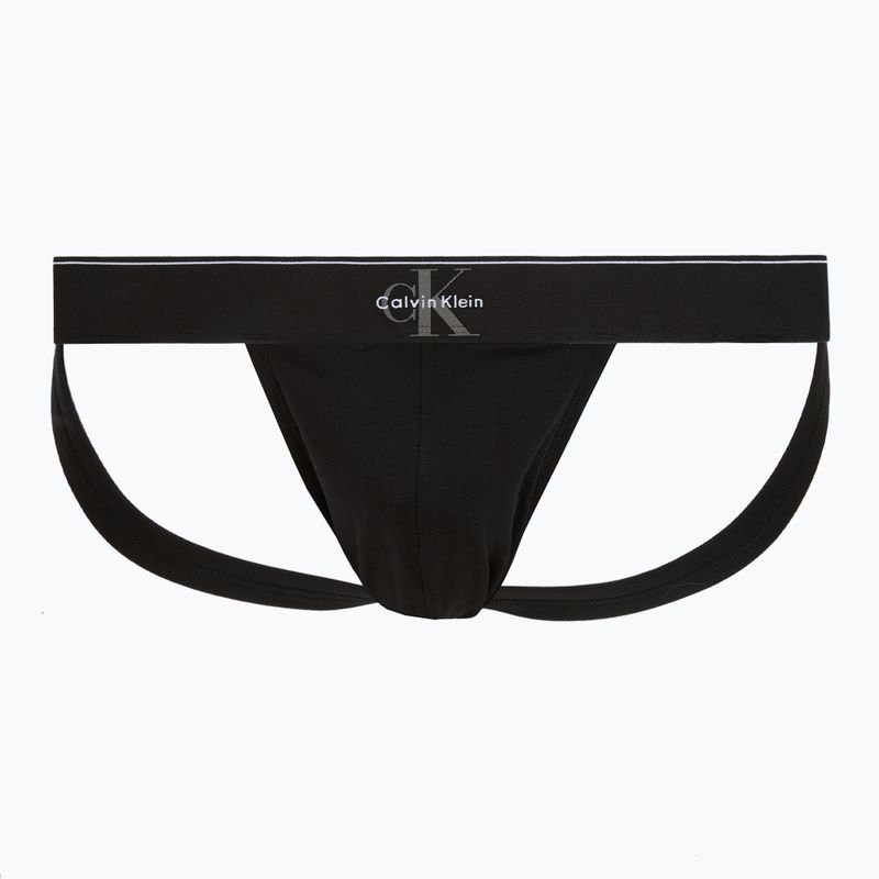 Slip da uomo Calvin Klein LV00NB4644 Jock Strap black bodies w/ granite gray/poseid 2
