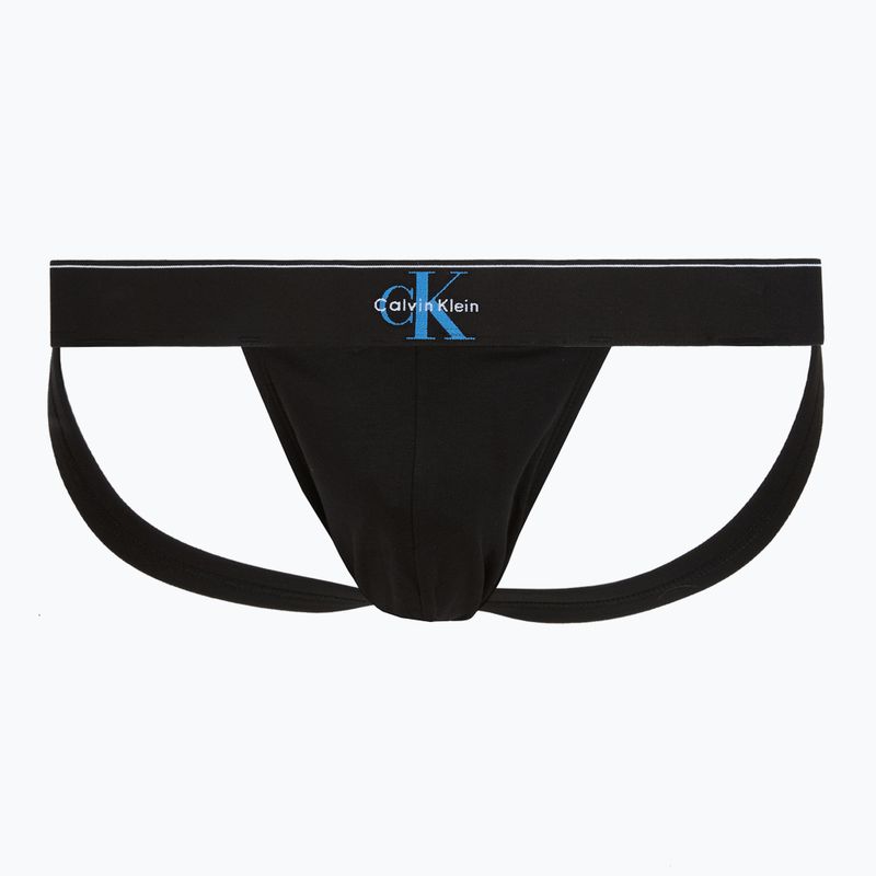 Slip da uomo Calvin Klein LV00NB4644 Jock Strap black bodies w/ granite gray/poseid 4