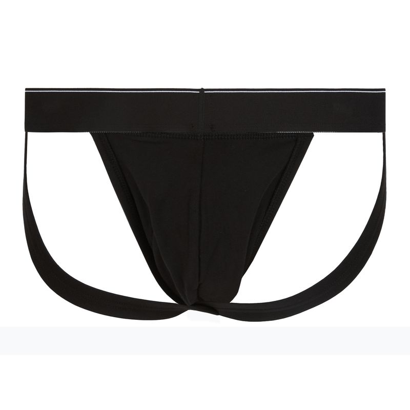 Slip da uomo Calvin Klein LV00NB4644 Jock Strap black bodies w/ granite gray/poseid 5