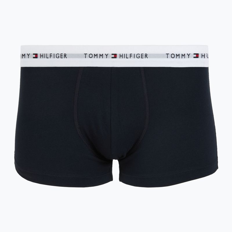 Boxer da uomo Tommy Hilfiger Trunk WB 3 pack nb//white/orna green/utility olive 2