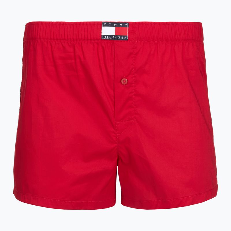 Boxer da uomo Tommy Hilfiger Woven Boxer Print 3 pack rwb foulard/med red/rwb w chck 3