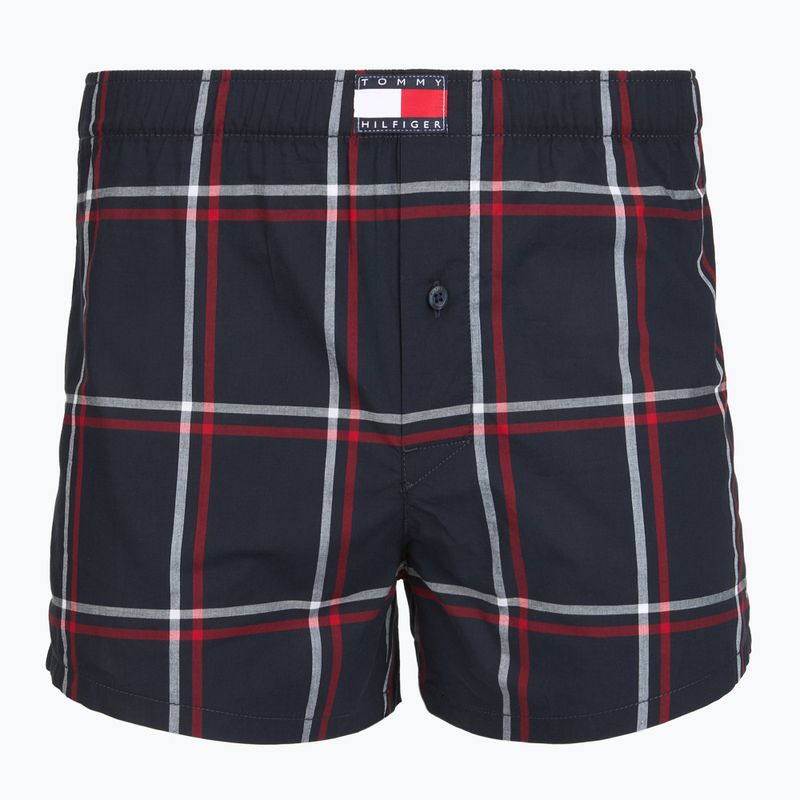 Boxer da uomo Tommy Hilfiger Woven Boxer Print 3 pack rwb foulard/med red/rwb w chck 4