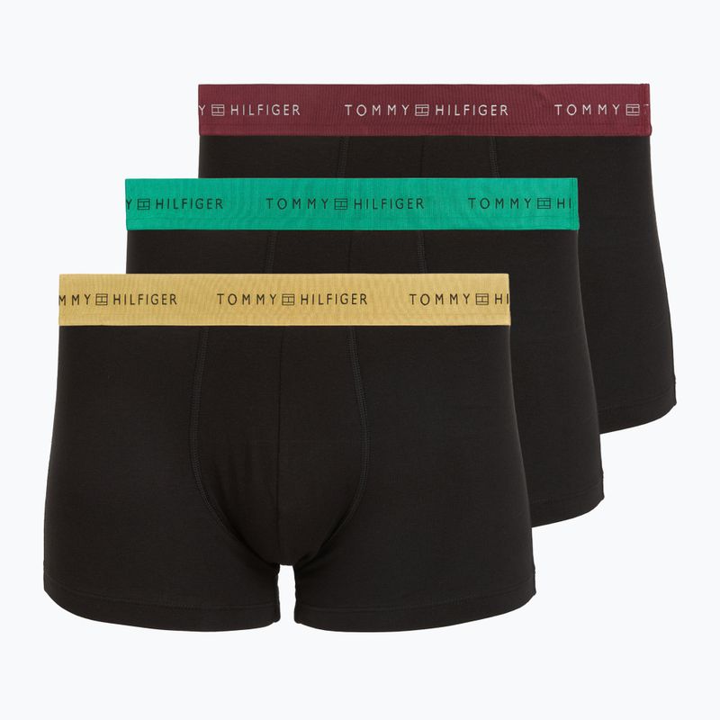 Boxer da uomo Tommy Hilfiger Trunk Metallic gold/burgundy/green