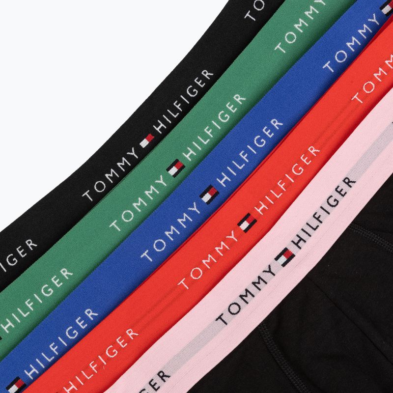 Boxer da uomo Tommy Hilfiger Trunk WB 5 pack black/fr red/bon pk/als green/no blue 8