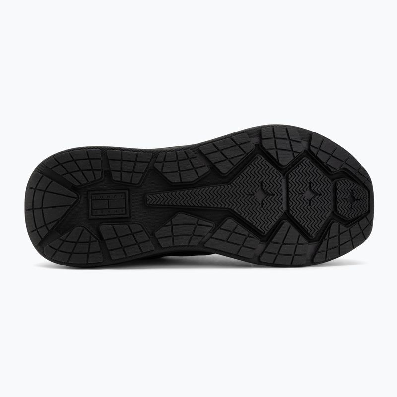 Scarpe da uomo Tommy Jeans Runn Leather triple black 4