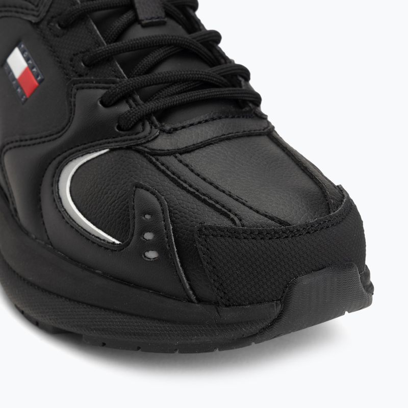 Scarpe da uomo Tommy Jeans Runn Leather triple black 7