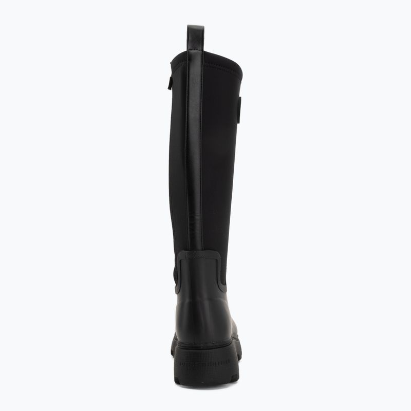 Stivali di gomma da donna Tommy Hilfiger Stamp Warm Knee black 6