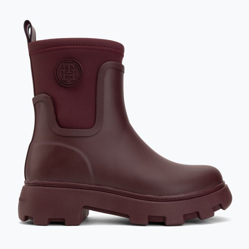 Stivali di gomma da donna Tommy Hilfiger Stamp Warm Ankle oxblood 2