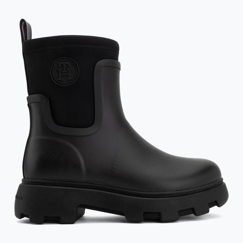Stivali di gomma da donna Tommy Hilfiger Stamp Warm Ankle black 2
