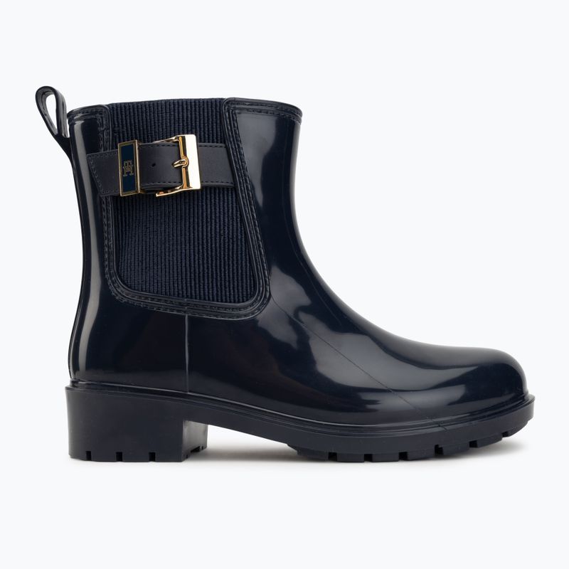 Stivali di gomma da donna Tommy Hilfiger Buckle Glossy Ankle space blue 2
