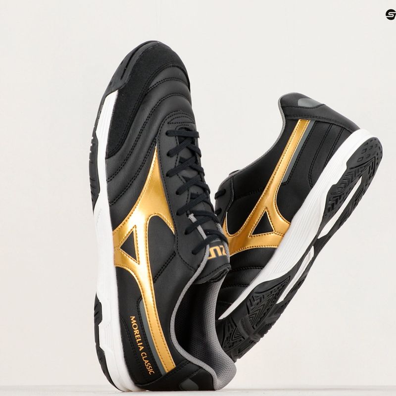 Scarpe da calcio Mizuno Morelia Sala Classic IN nero/oro/ombra scura da uomo 14