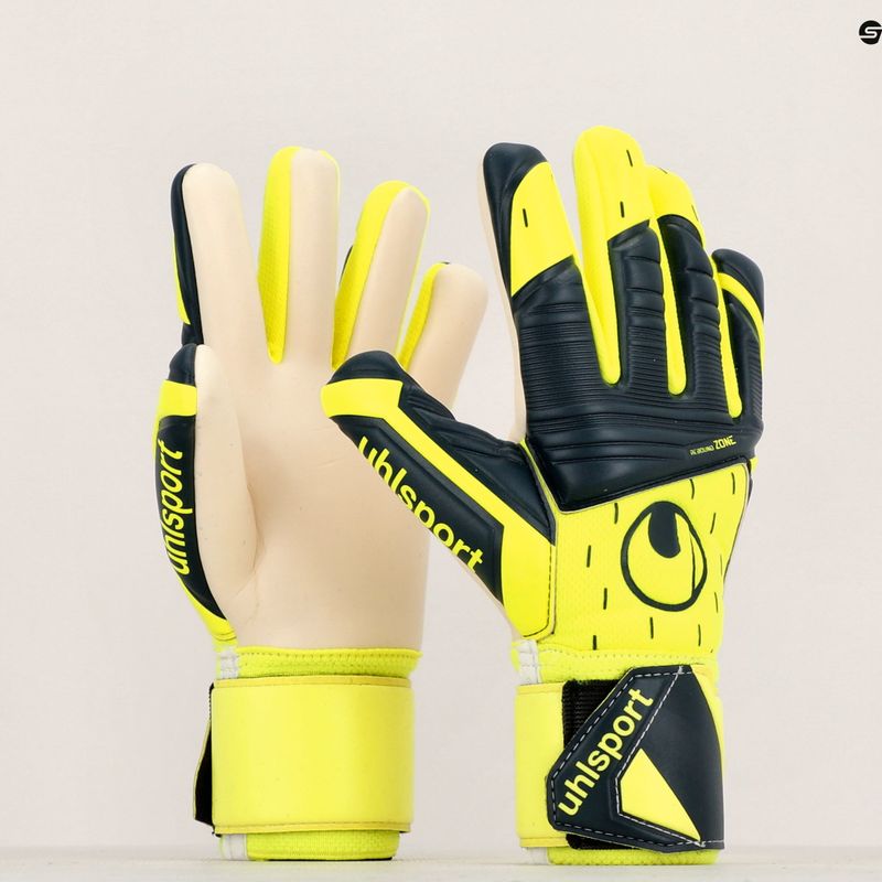 Guanti da portiere per bambini uhlsport Classic Absolutgrip Hn Pro Jr. giallo neon/verde/bianco 4