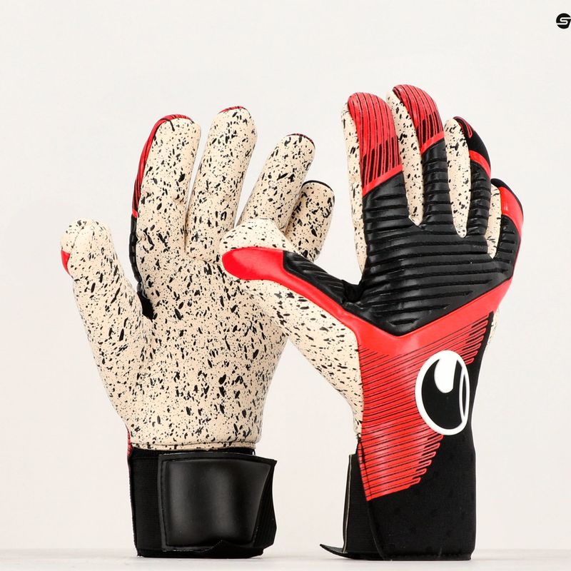 Uhlsport Powerline Supergrip+ Finger Surround Guanti da portiere nero/rosso/bianco 4