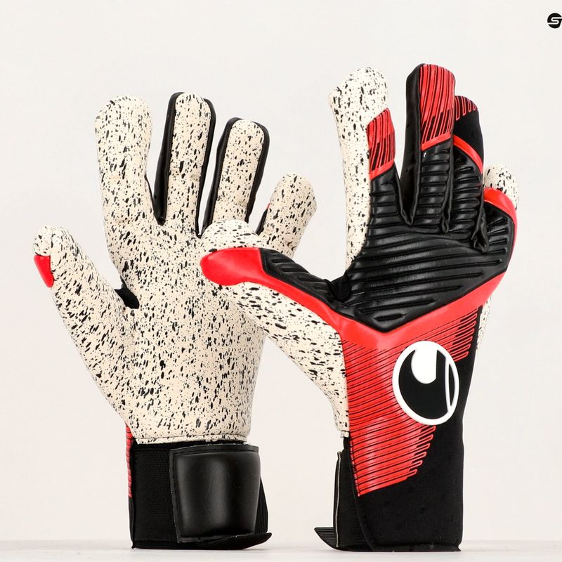Uhlsport Powerline Supergrip+ Hn guanti da portiere nero/rosso/bianco 4