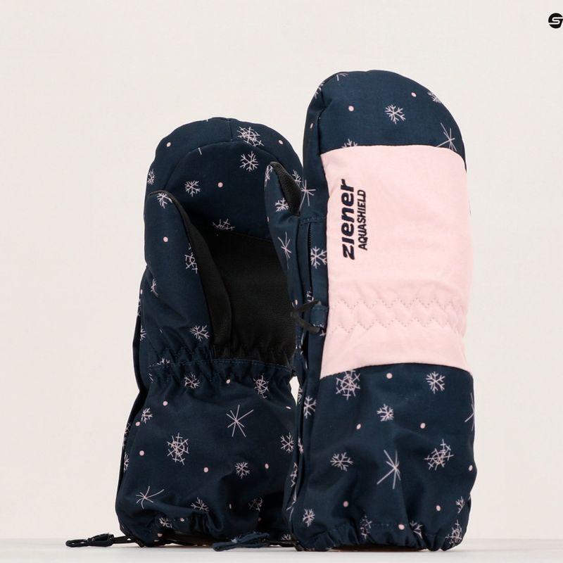 Guanti da sci ZIENER Levi As Minis stampa cristallo di neve 3