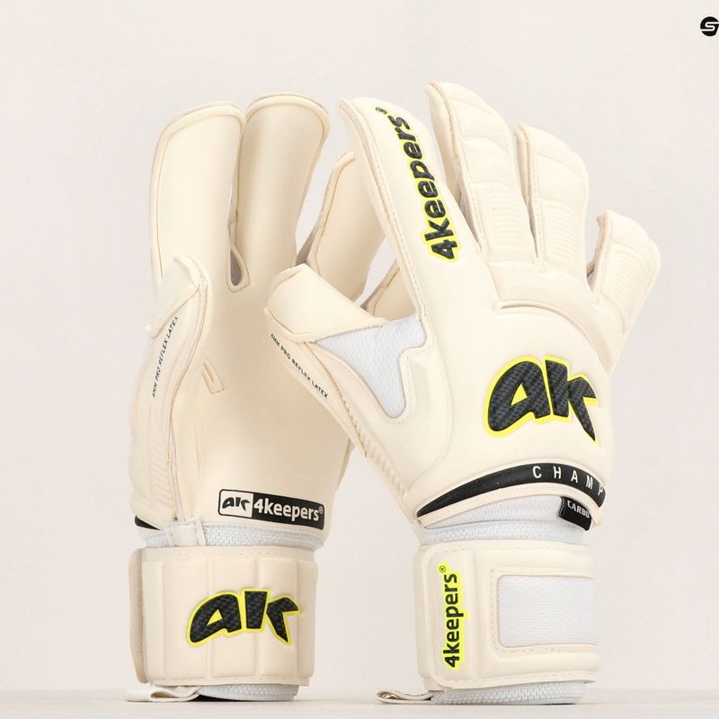 4Keepers Champ Carbo VI guanti da portiere bianchi 5