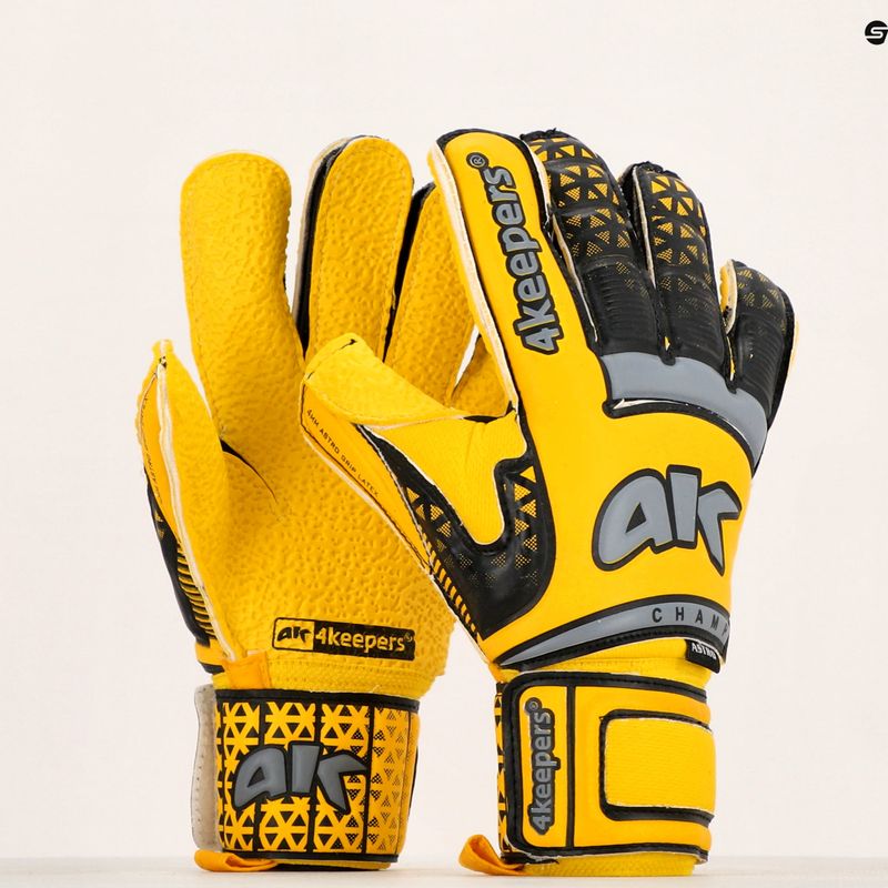 4Keepers Champ Astro VI guanti da portiere giallo/grigio 5