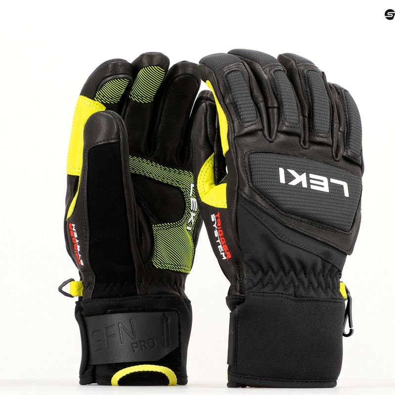 Guanto da sci LEKI Griffin Pro 3D uomo nero/neon 6