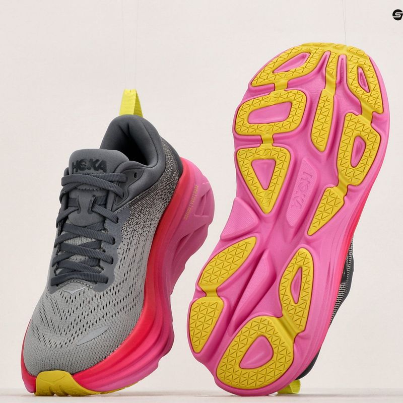 Scarpe da corsa da donna HOKA Bondi 8 castlerock/strawberry 8