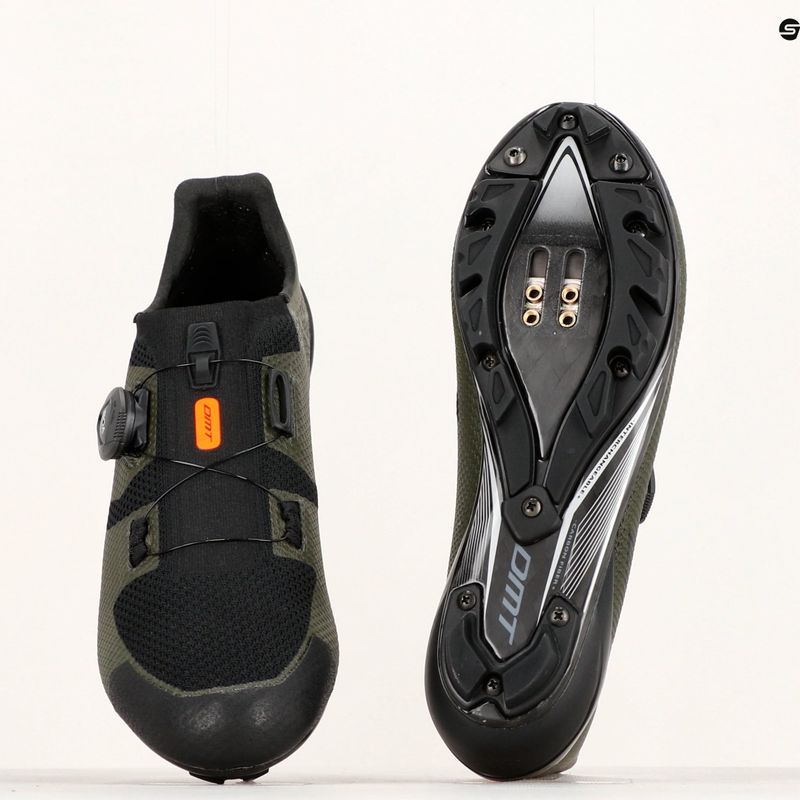 Scarpe da ciclismo MTB da uomo DMT KM3 verde/nero 11